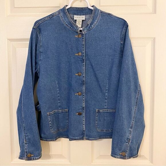 VINTAGE ORVIS DENIM JACKET  - Picture 1 of 8